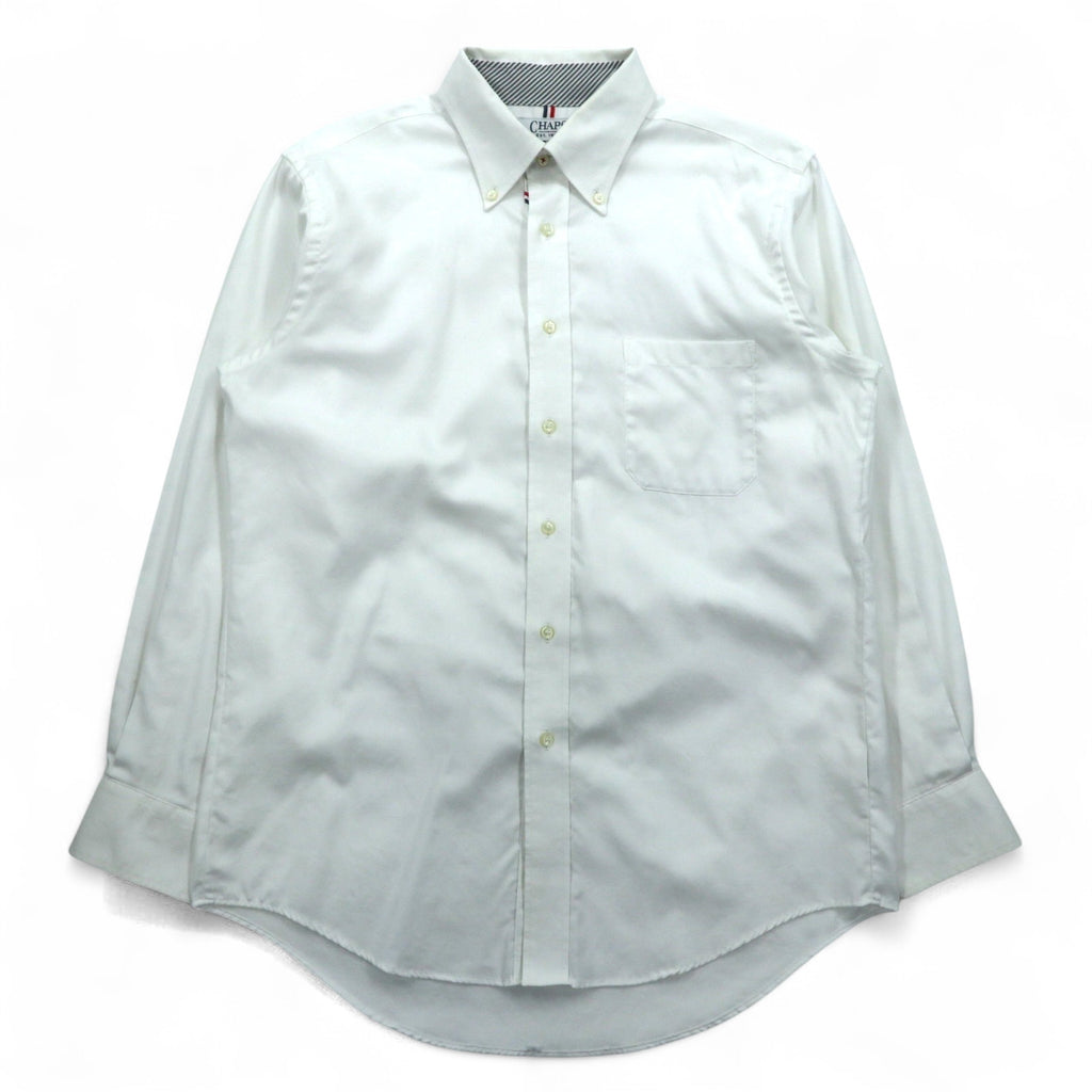 CHAPS Oxford Button-Down Shirt, L, White, NON IRON PURE COTTON