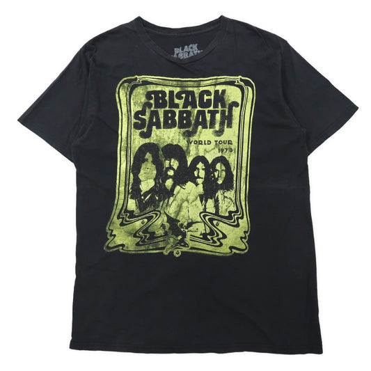 BLACK SABBATH ブラックサバス バンドTシャツ ONE ブラック コットン 1978 WORLD TOUR