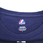 majestic ベースボール プリント Tシャツ L ネイビー MLB NEWYORK YANKEES ホンジュラス製