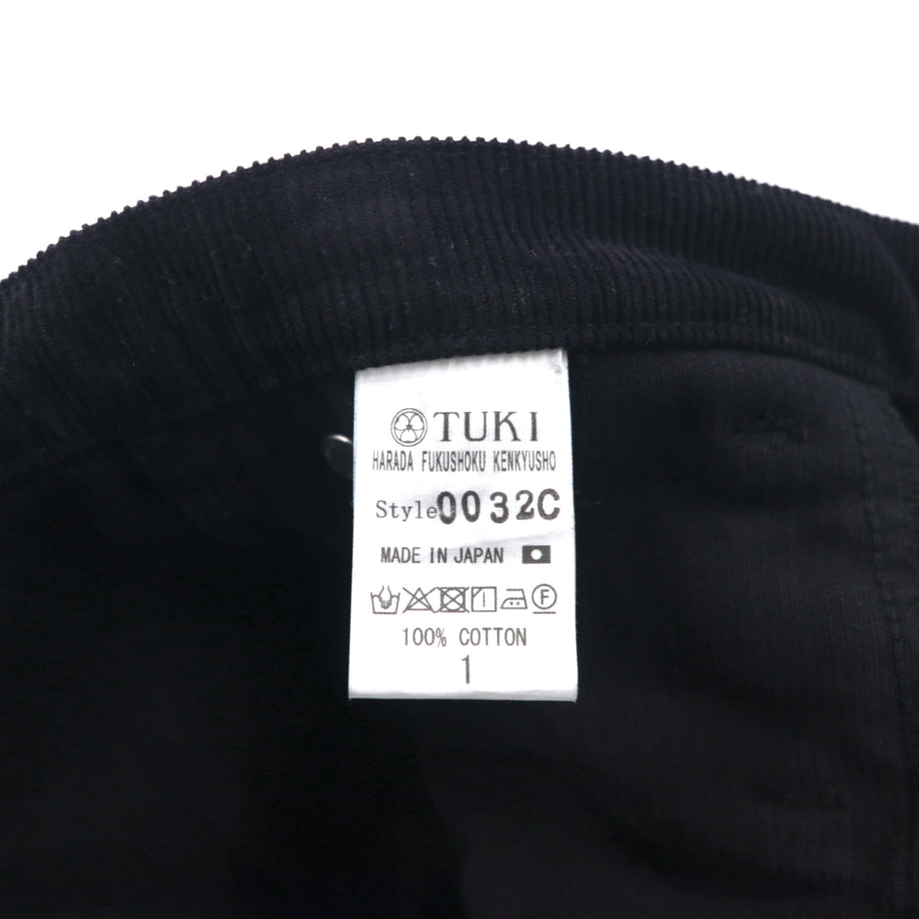 TUKI コーデュロイパンツ TYPE3 Corduroy ワイド マリンパンツ M ブラック 0032C black 日本製