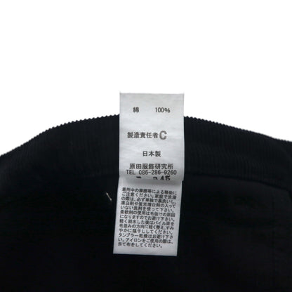 TUKI Corduroy Pants, Type 3, Wide Leg Marine Pants, Size M, Black, 0032C, Made in Japan