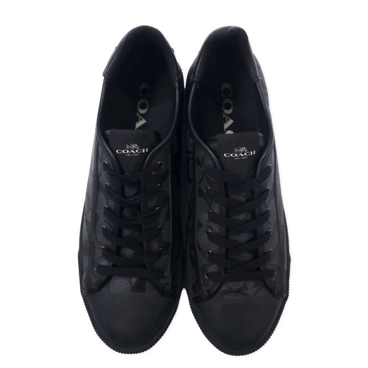 COACH シグネチャー スニーカー 26cm ブラック PVC レザー Signature Low Top Sneaker FG4412 C136