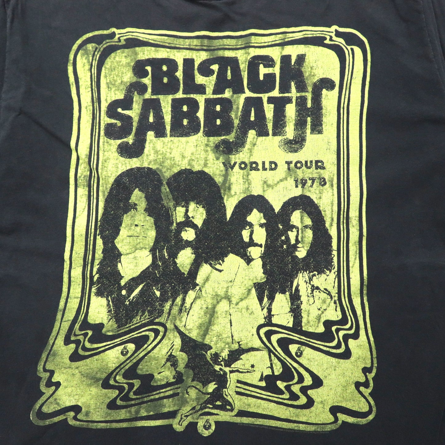 BLACK SABBATH ブラックサバス バンドTシャツ ONE ブラック コットン 1978 WORLD TOUR