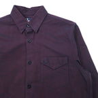 FRED PERRY Button Down Shirt S Bordeaux Striped Cotton One Point Logo Embroidery M2559