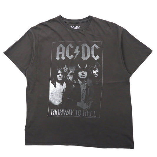 日本然リトテ-古着オンライン-AC/DC バンドTシャツ XL グレー コットン HIGHWAY TO HELL-