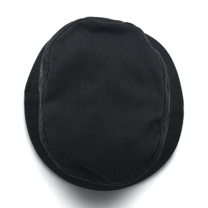 Polo by Ralph Lauren 90s Bucket Hat, Medium, Black Cotton, Small Pony Embroidery