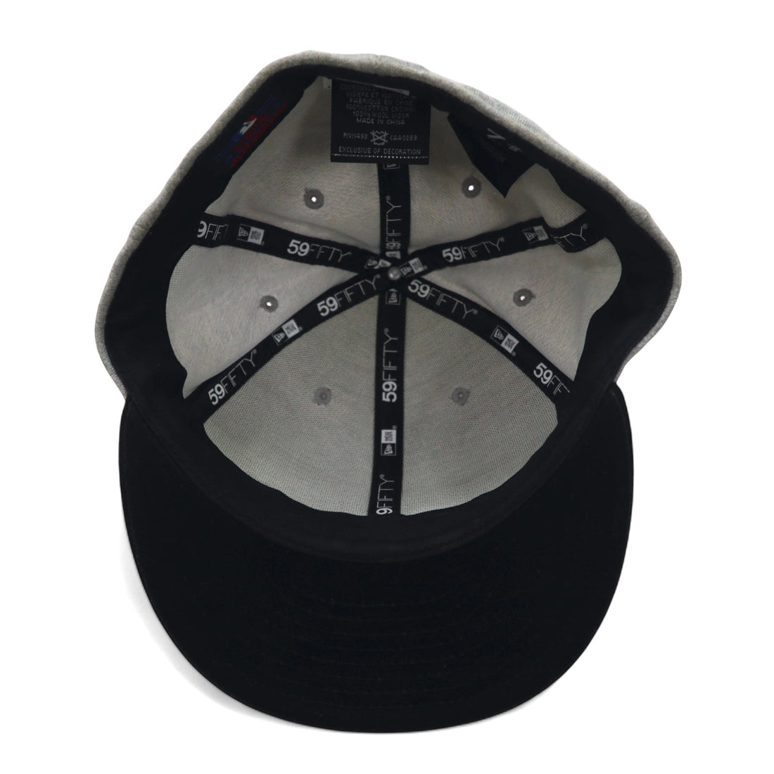 NEW ERA ベースボールキャップ 58.7cm グレー ブラック MLB ニューヨーク ヤンキース New York Yankees