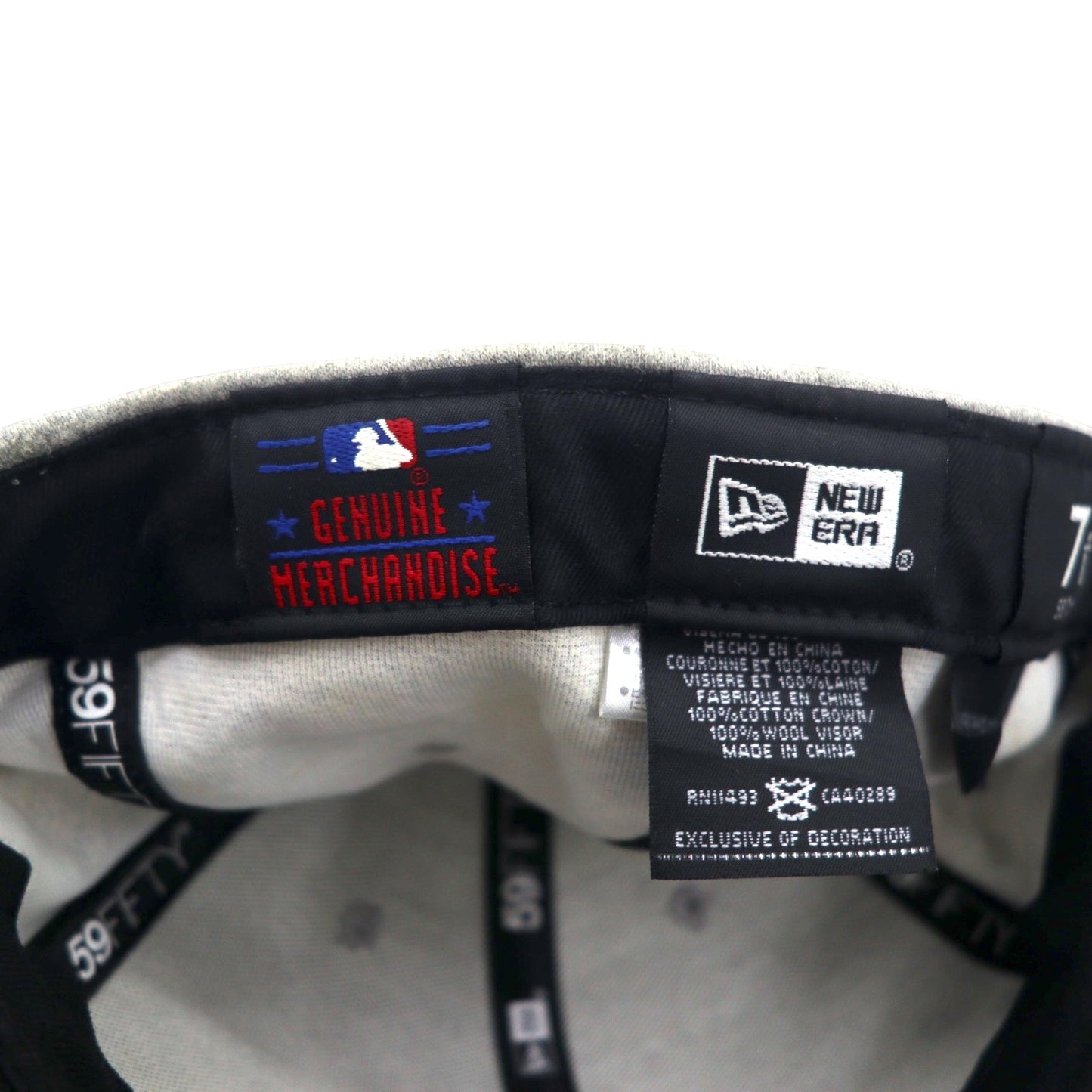 NEW ERA ベースボールキャップ 58.7cm グレー ブラック MLB ニューヨーク ヤンキース New York Yankees