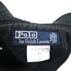 Polo by Ralph Lauren 90s Bucket Hat, Medium, Black Cotton, Small Pony Embroidery