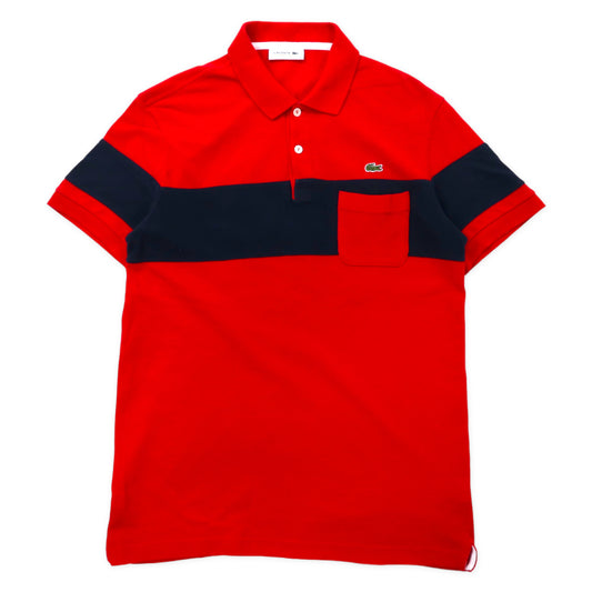 日本然リトテ-古着オンライン-LACOSTE ポロシャツ 4 レッド コットン ワンポイントロゴ PH602E-Lacoste Polo Shirt 4 Red Cotton One Point Logo PH602E