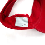 NIKE 90年代 サンバイザー キャップ FREE マジックテープ レッド コットン 刺繍 スウォッシュ