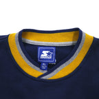 STARTER 90年代 カレッジ刺繍 リブライン スウェット XL ネイビー MICHIGAN ミシガン