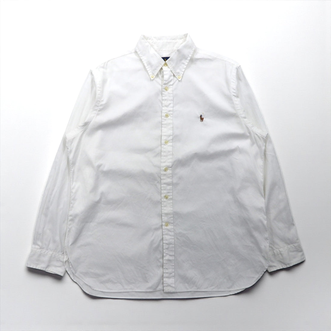 Ralph Lauren Button-Down Shirt, XL, White Cotton, Small Pony Embroidery