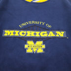 STARTER 90年代 カレッジ刺繍 リブライン スウェット XL ネイビー MICHIGAN ミシガン