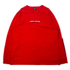 日本然リトテ-古着オンライン-POLO JEANS CO. RALPH LAUREN ロゴプリント ロングスリーブ Tシャツ ロンT 3XT レッド コットン 袖ロゴ ビッグサイズ メキシコ製-POLO JEANS CO. RALPH LAUREN Logo Print Long Sleeve T-Shirt Long T-shirt 3XT Red Cotton Sleeve Logo Big Size Mexico Made