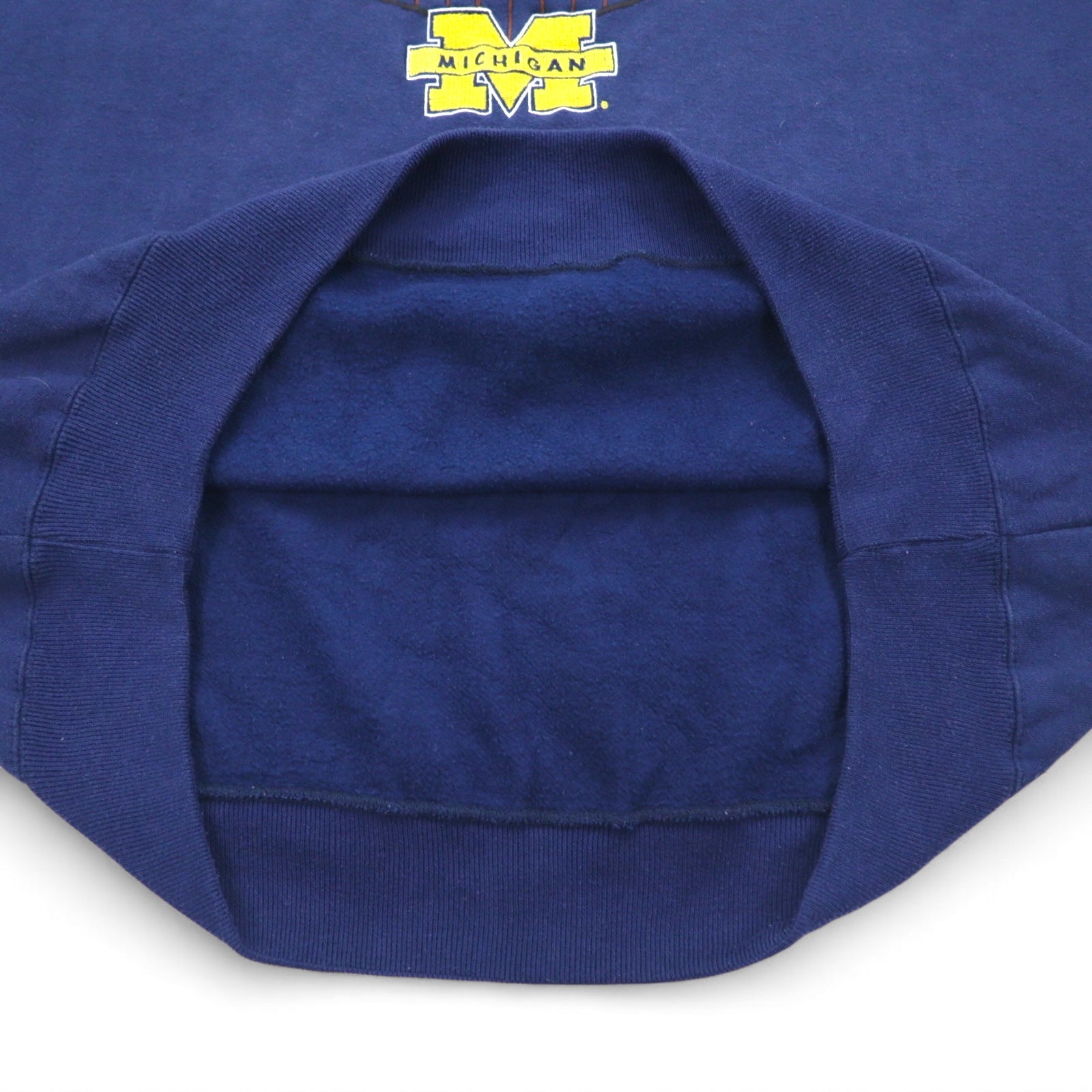 STARTER 90年代 カレッジ刺繍 リブライン スウェット XL ネイビー MICHIGAN ミシガン