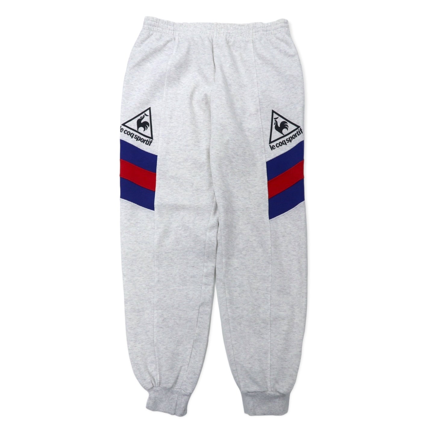 le coq sportif 90年代 ロゴプリント プルオーバーパーカー セットアップ ジャージ LL グレー トリコロール ポリエステル コットン 日本製