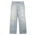 日本然リトテ-古着オンライン-Lee RIDERS デニムパンツ L ブルー コットン レザーパッチ ジップフライ-Lee RIDERS Denim Pants L Blue Cotton Leather Patch Zip Fly