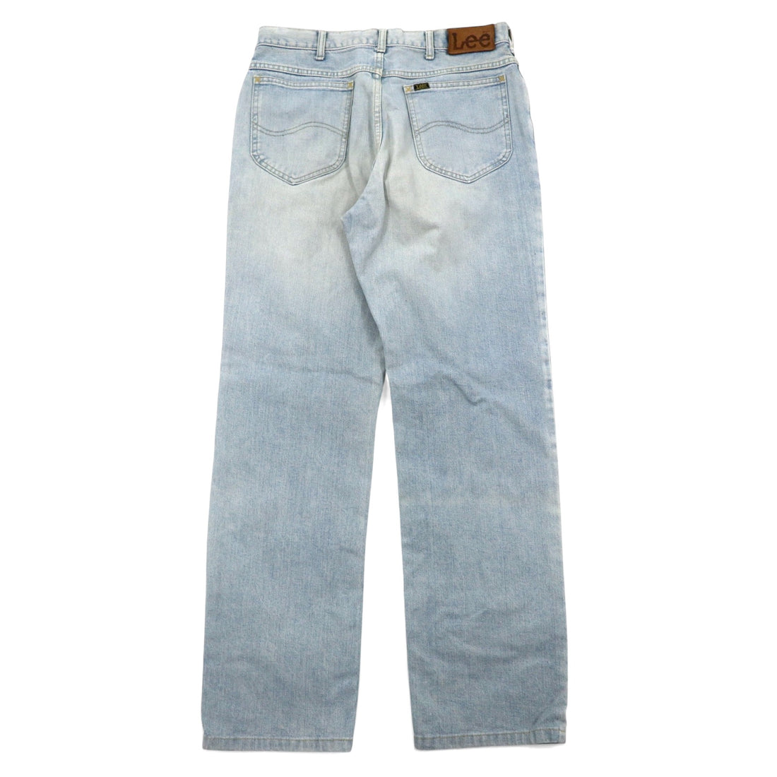 Lee RIDERS Denim pants L Blue Cotton Leather patch Zip fly