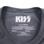 KISS Rock Band T-Shirt, Size L, Gray, Cotton, ROCK AND ROLL ALL NITE