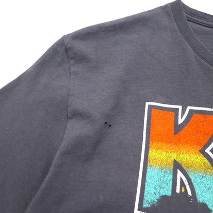 KISS Rock Band T-Shirt, Size L, Gray, Cotton, ROCK AND ROLL ALL NITE