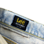 Lee RIDERS Denim pants L Blue Cotton Leather patch Zip fly