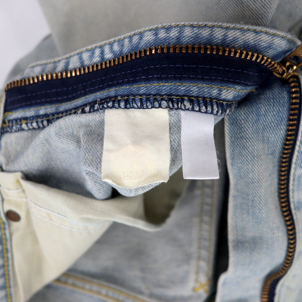 Lee RIDERS Denim pants L Blue Cotton Leather patch Zip fly