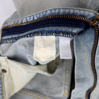 Lee RIDERS Denim pants L Blue Cotton Leather patch Zip fly