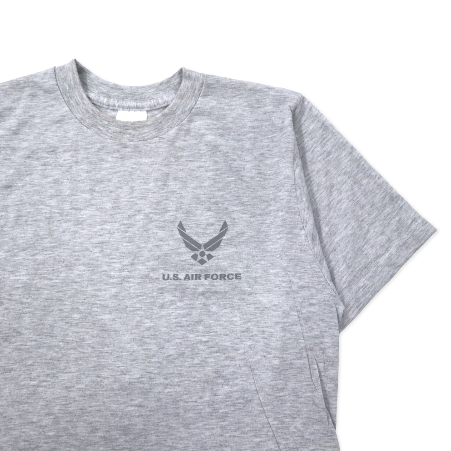 US AIR FORCE トレーニング Tシャツ S グレー ポリエステル バックプリント リフレクター ミリタリー 8415-01-518-4919 UNICOR JESUP GP