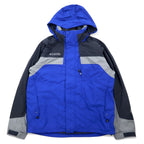 Columbia 3WAY マウンテンパーカー M ブルー ナイロン フリース ライナー フード収納式 ロゴ 刺繍 Bugadoo スリランカ製