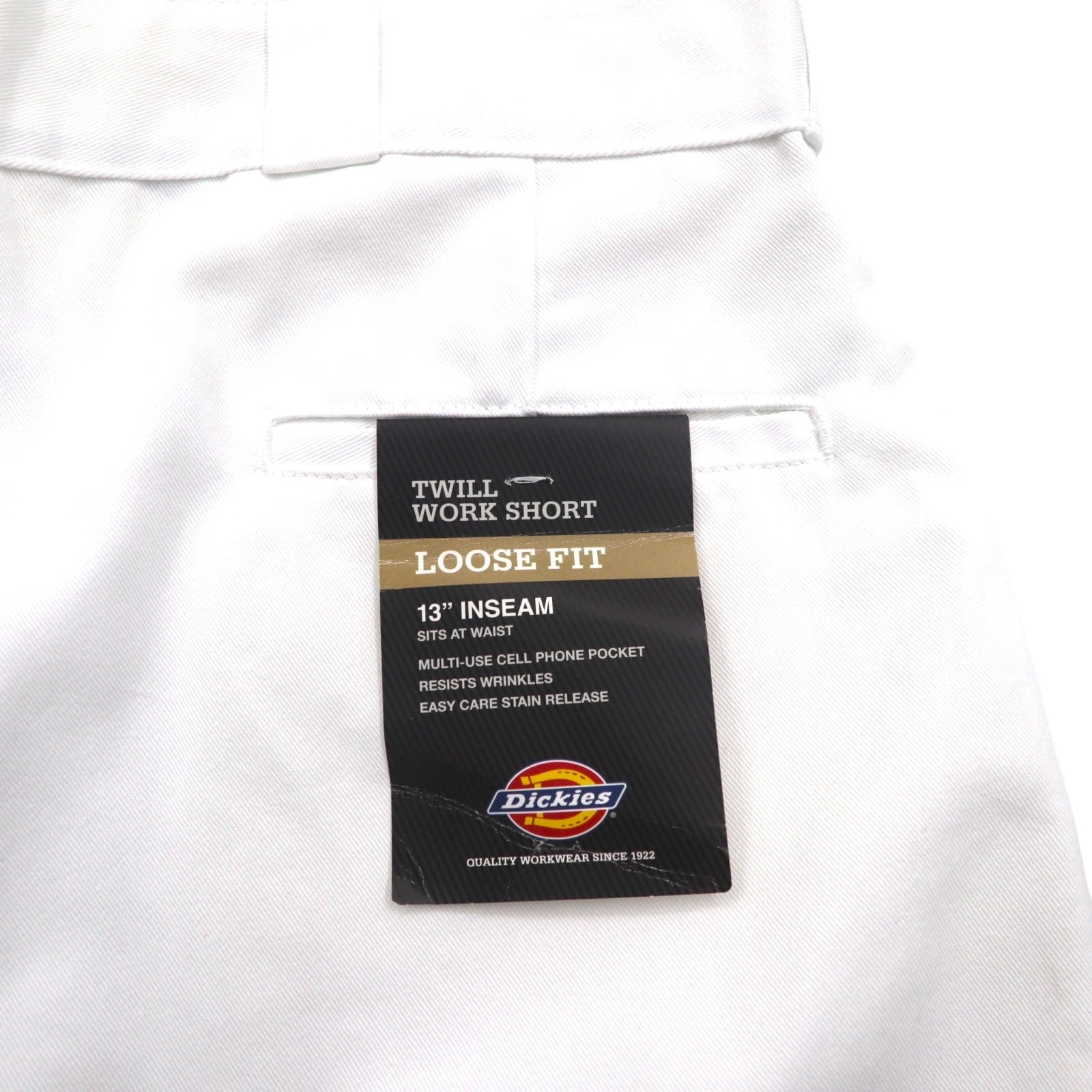 Dickies Loose Fit 13-inch Multi-Use Pocket Work Shorts, Knee-Length, Size L, 42283WH, Unused