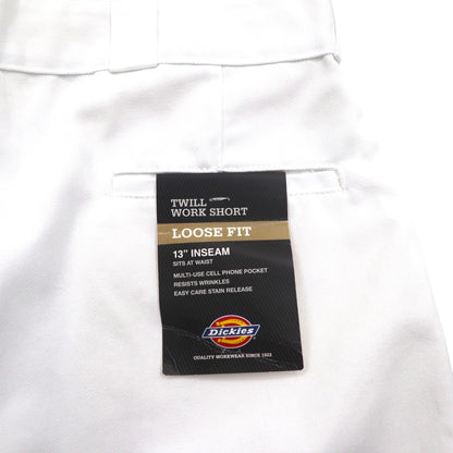 Dickies ルーズフィット Loose Fit 13インチ ショート ワークパンツ Multi-Use Pocket Work Shorts L 膝下丈 42283WH 未使用品