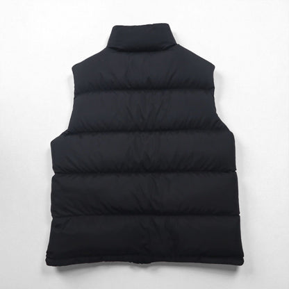 Polo Ralph Lauren Stand Collar Down Vest, Size L, Black and Yellow, Small Pony, Talon Zip