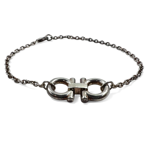 日本然リトテ-古着オンライン-Salvatore Ferragamo イタリア製 ガンチーニ チェーン ブレスレット シルバー Silver 925-Salvatore Ferragamo Italy Made Gancini Chain Bracelet Silver Silver 925