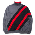 日本然リトテ-古着オンライン-JERZEES ハーフジップ スウェット XL グレー コットン ビッグサイズ-JERZEES Half Zip Sweatshirt XL Gray Cotton Big Size