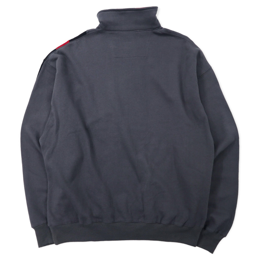 JERZEES Half Zip Sweatshirt XL Gray Cotton Big Size