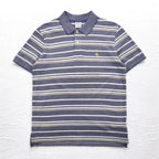 Brooks Brothers  ボーダー ポロシャツ L ブルー PERFORMANCE POLO SLIM FIT