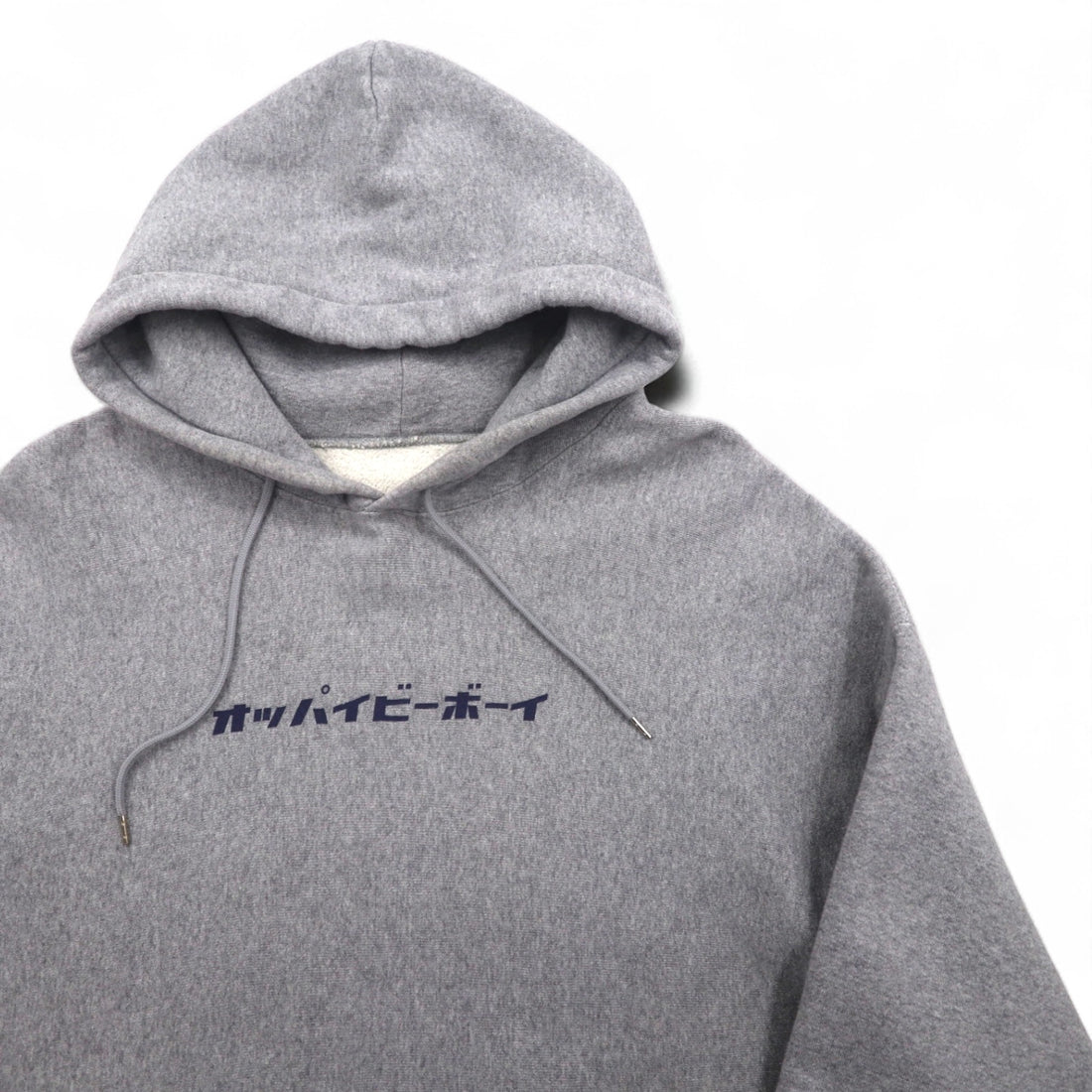 sillage Hanging Fleece Wide Hoodie, Free Size, Gray, Oppai B-Boy, Made in Japan