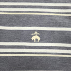 Brooks Brothers  ボーダー ポロシャツ L ブルー PERFORMANCE POLO SLIM FIT