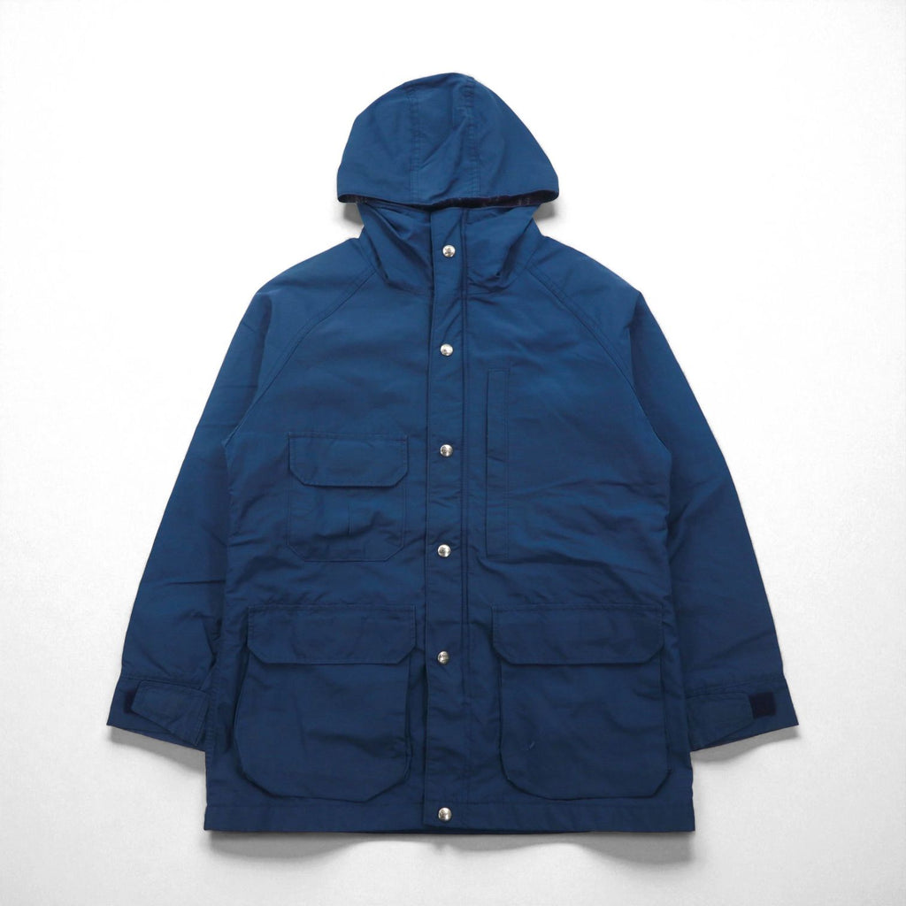 Woolrich 80s USA Made Mountain Parka, Size L, Navy, Blanket Liner, Double Zip, Waist Drawcord