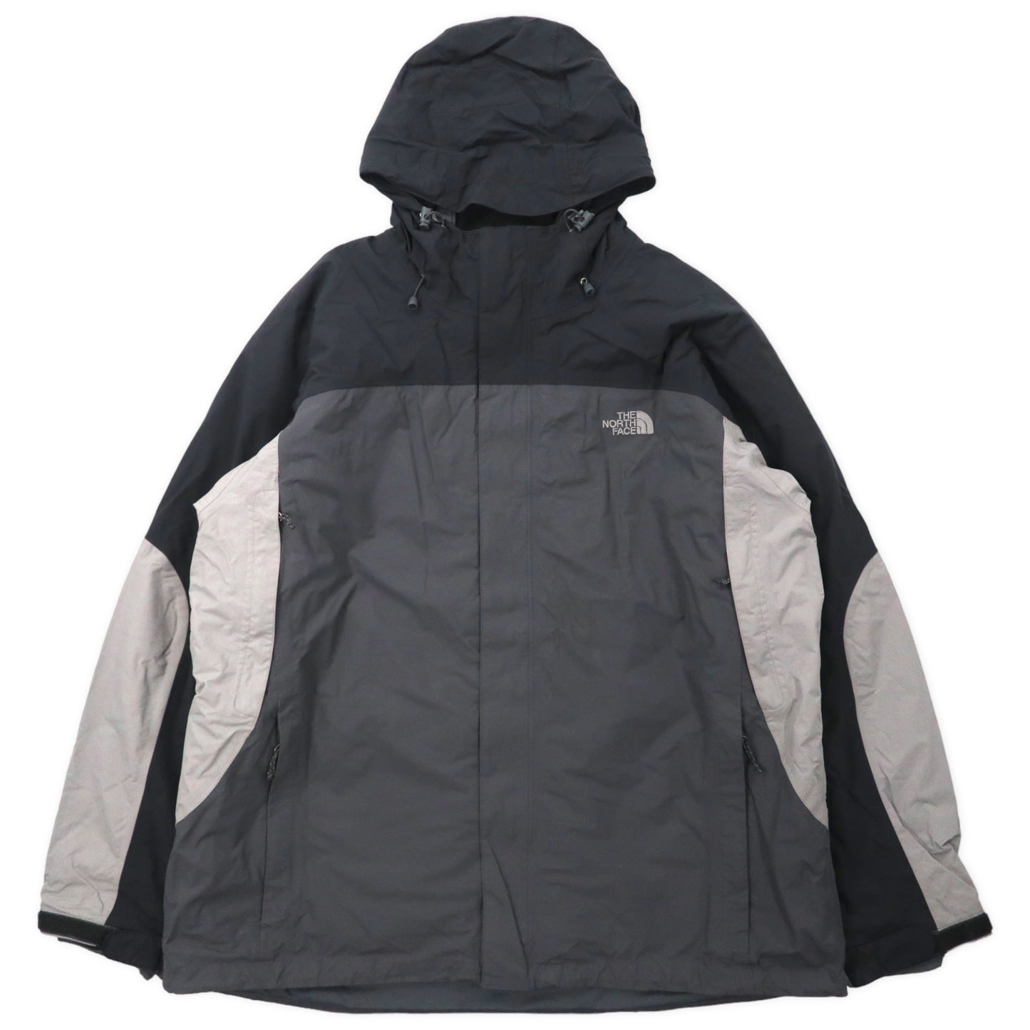 THE NORTH FACE 3WAY Mountain HOODIE XXL Gray Nylon HYVENT ...