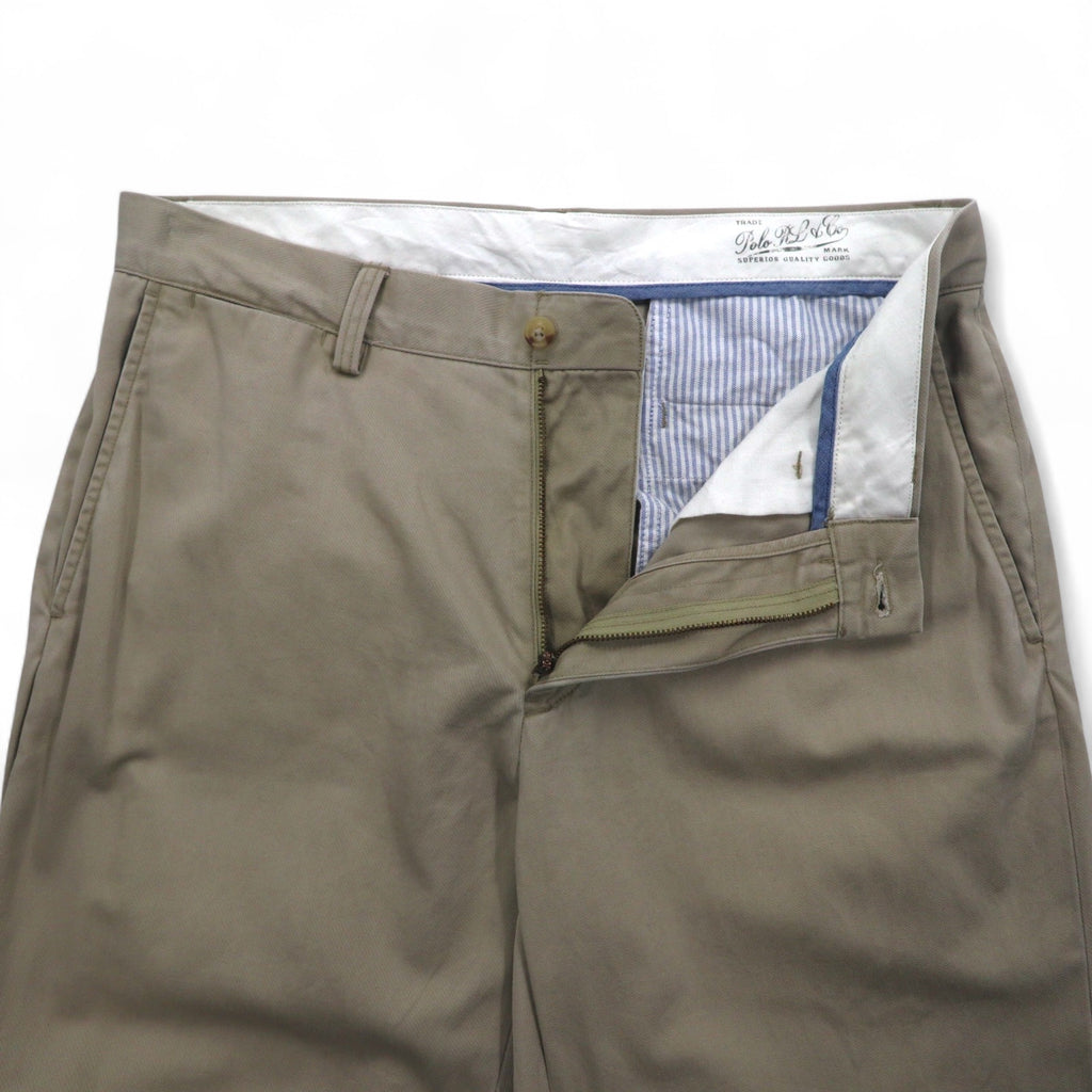POLO RALPH LAUREN Polo Chino Pants, Medium, Beige, Classic Fit, Made in Sri Lanka