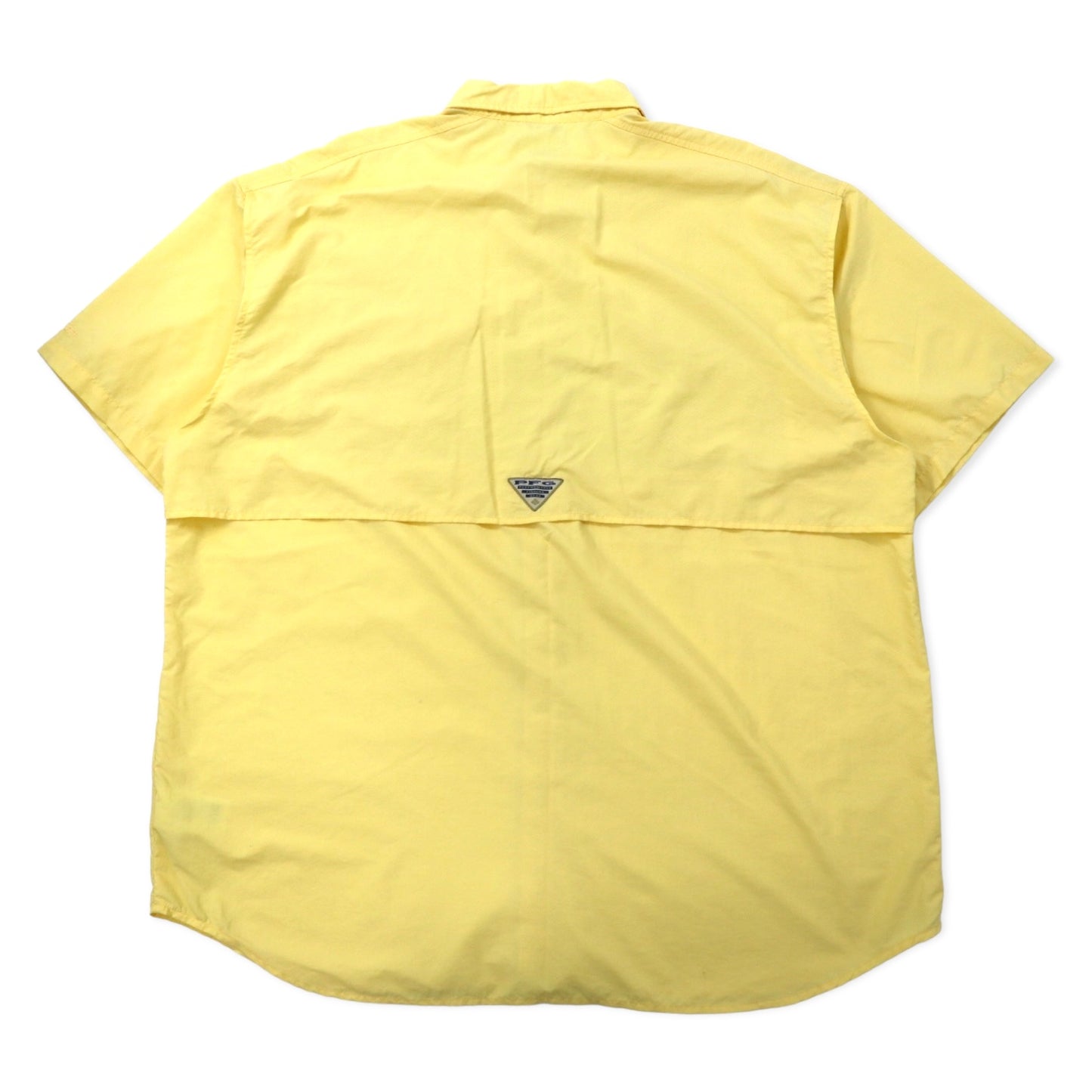 Columbia PFG バハマ II ショートスリーブシャツ フィッシングシャツ XL イエロー ナイロン ONNI-SHADE ビッグサイズ BAHAMA II S/S SHIRT FM7047