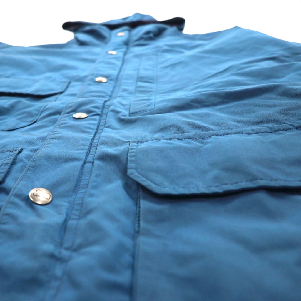 Woolrich 80s USA Made Mountain Parka, Size L, Navy, Blanket Liner, Double Zip, Waist Drawcord