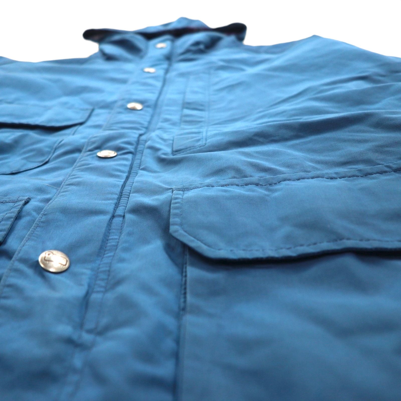 Woolrich 80s USA Made Mountain Parka, Size L, Navy, Blanket Liner, Double Zip, Waist Drawcord