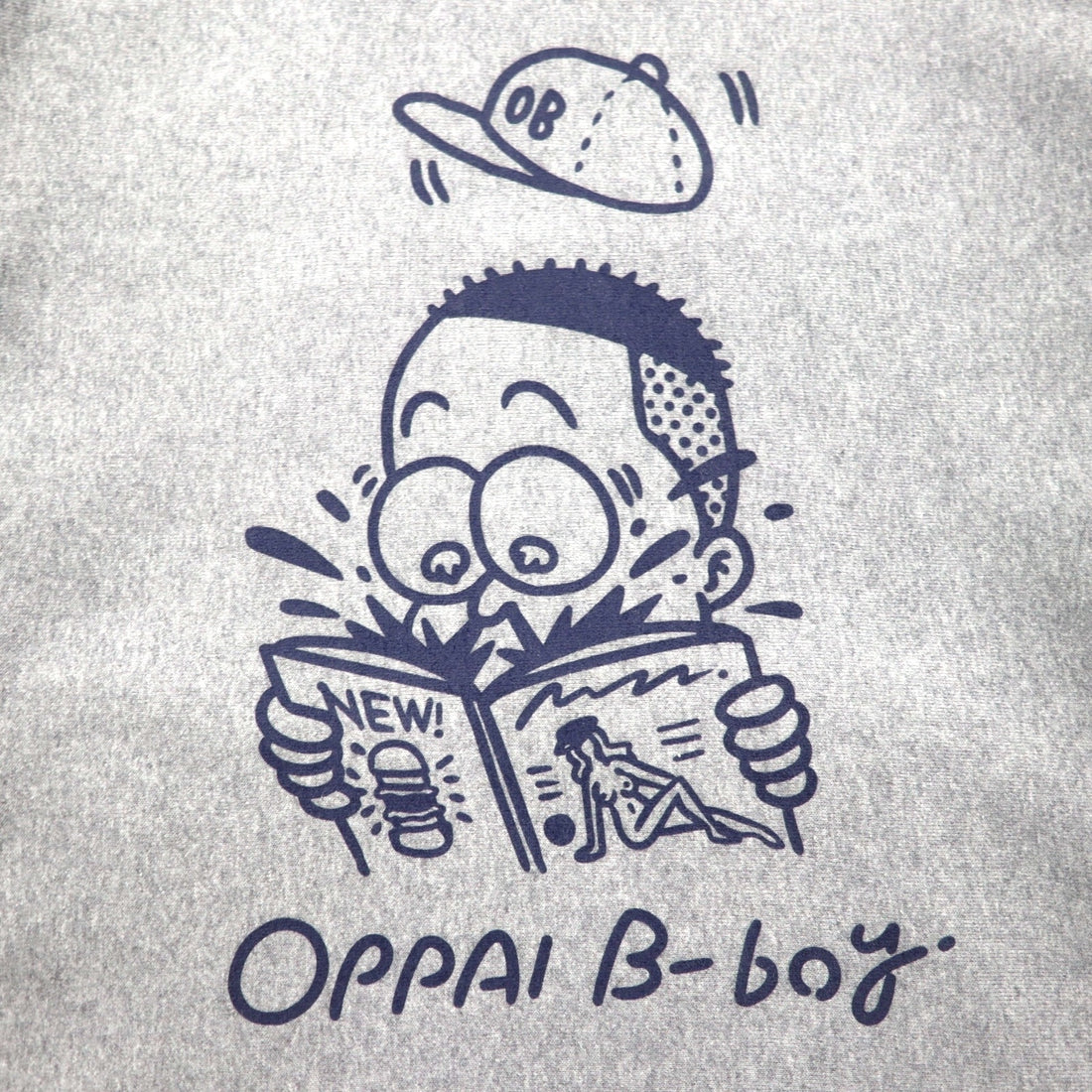 sillage Hanging Fleece Wide Hoodie, Free Size, Gray, Oppai B-Boy, Made in Japan