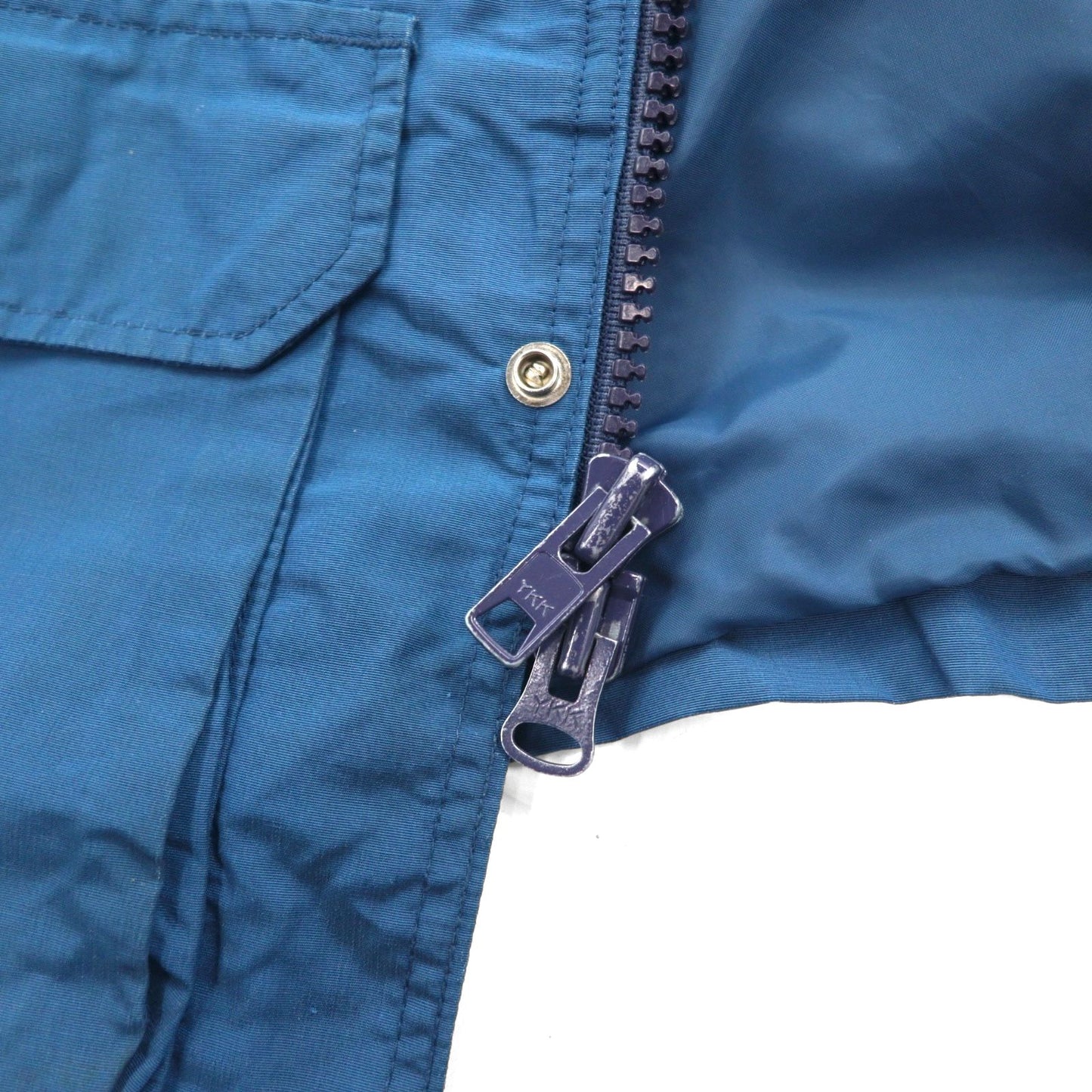 Woolrich 80年代 USA製 マウンテンパーカー L ネイビー ブランケットライナー ダブルジップ ウエスト ドローコード