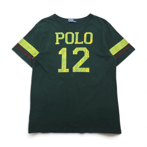 Polo by Ralph Lauren 90年代 ナンバリング フットボール Tシャツ M グリーン コットン