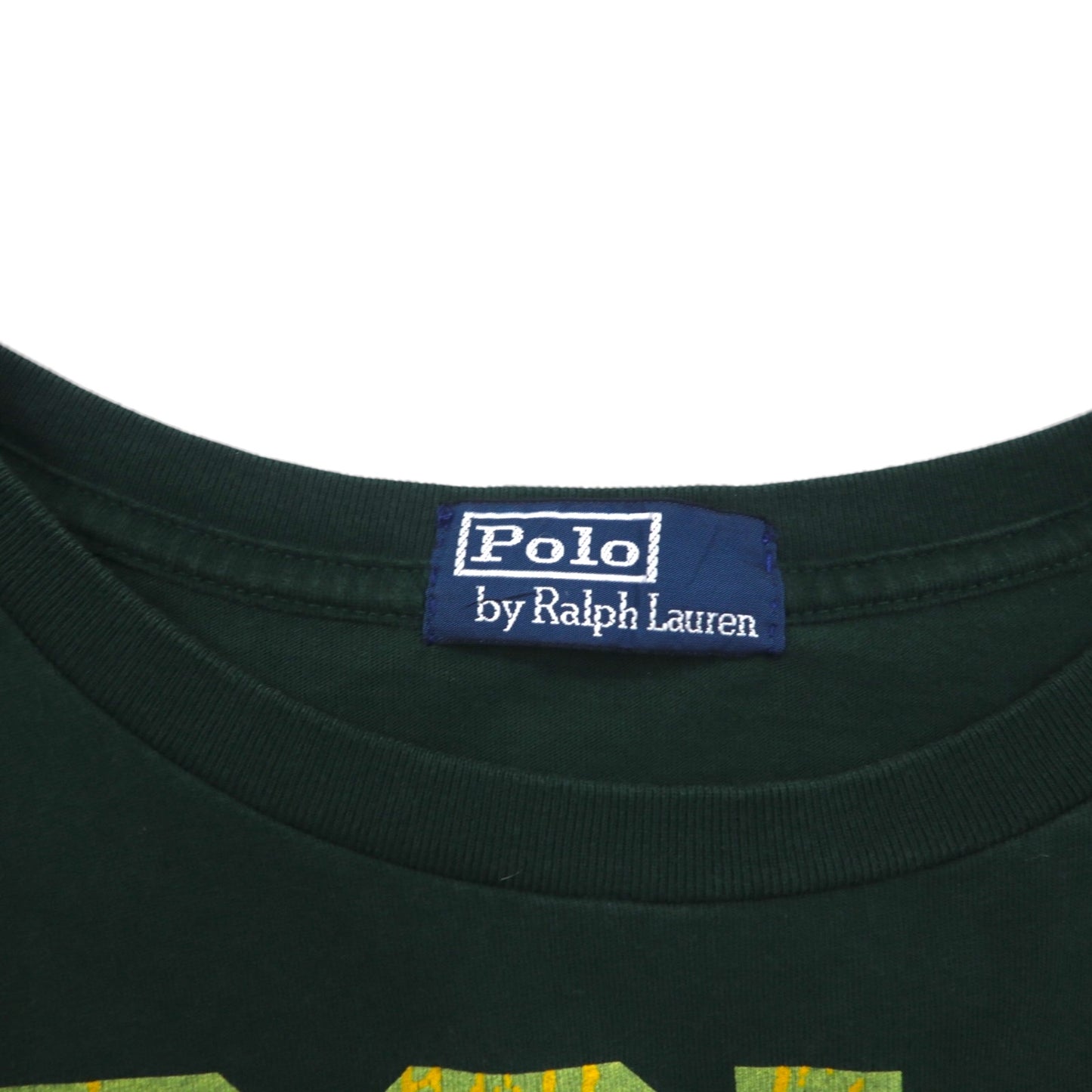Polo by Ralph Lauren 90年代 ナンバリング フットボール Tシャツ M グリーン コットン