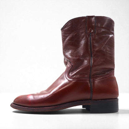 90s USA Vintage Roper Boots ローパーブーツ 27cm ペコス ウエスタン USA製 TEXAS刻印 カービングステッチ